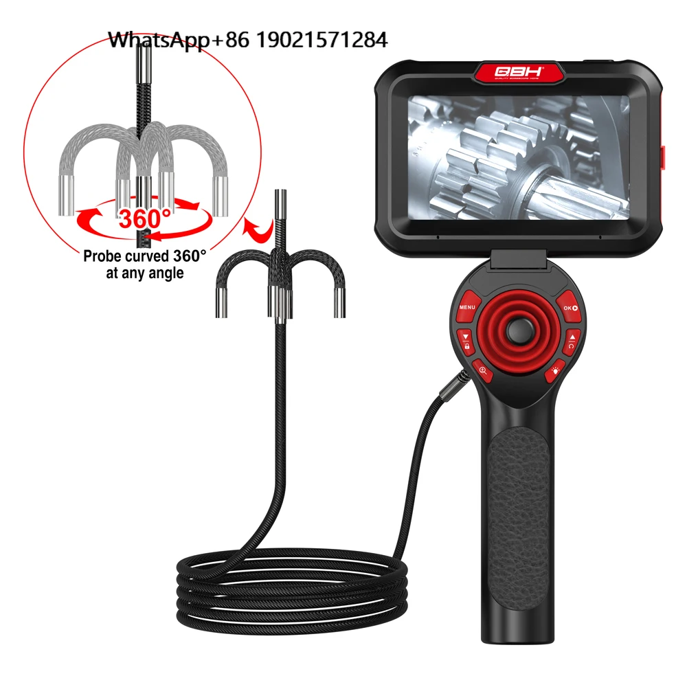360 Degree All Directions Articulation Borescope Car Auto Repair 5.0 Inch HD Display Industrial Videoscope with Joystick
360 Degree All Directions Articulation Borescope Car Auto Repair 5.0 Inch HD Display Industrial Videoscope with Joystick