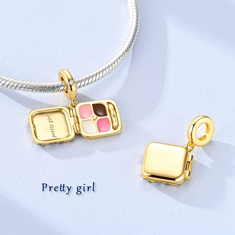 925 Sterling Silver Charms Bead CZ Zircon Gold Leopard Eyeshadow Palette Dangle Fit Original Bracelet DIY Women Jewelry Gift
925 Sterling Silver Charms Bead CZ Zircon Gold Leopard Eyeshadow Palette Dangle Fit Original Bracelet DIY Women Jewelry Gift