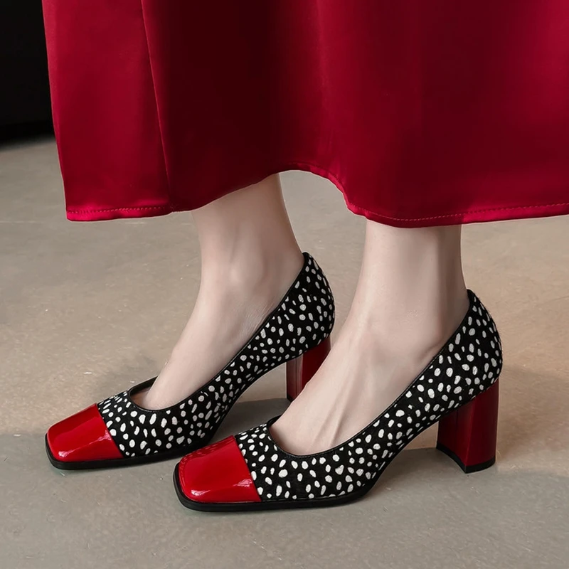 NEW Spring/Autumn Women Pumps Horsehair Shoes for Women Square Toe Chunky Heel Shoes Slip-on Shllow High Heels Spot Daily Shoes
NEW Spring/Autumn Women Pumps Horsehair Shoes for Women Square Toe Chunky Heel Shoes Slip-on Shllow High Heels Spot Daily Shoes