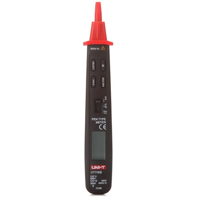 UNI-T UT118B Digital Multimeter 3000 Counts AC DC Voltage Detector Resistance Capacitance Meter Tester Pen Type
UNI-T UT118B Digital Multimeter 3000 Counts AC DC Voltage Detector Resistance Capacitance Meter Tester Pen Type
