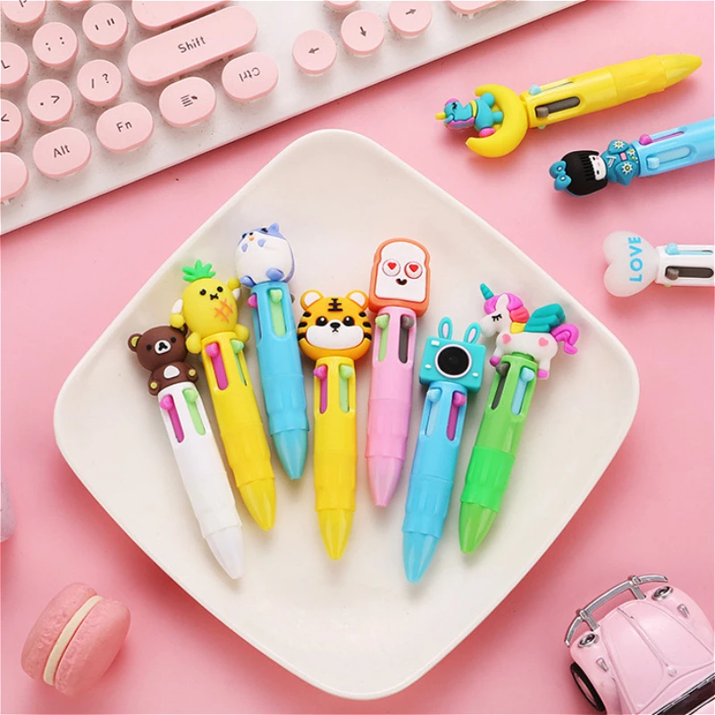 7Pcs/Lot Cute Kawaii Cartoon Mini 4 Colors Ballpoint Pen Random Multi-color Writing Pens For Kids School Office Stationery
7Pcs/Lot Cute Kawaii Cartoon Mini 4 Colors Ballpoint Pen Random Multi-color Writing Pens For Kids School Office Stationery