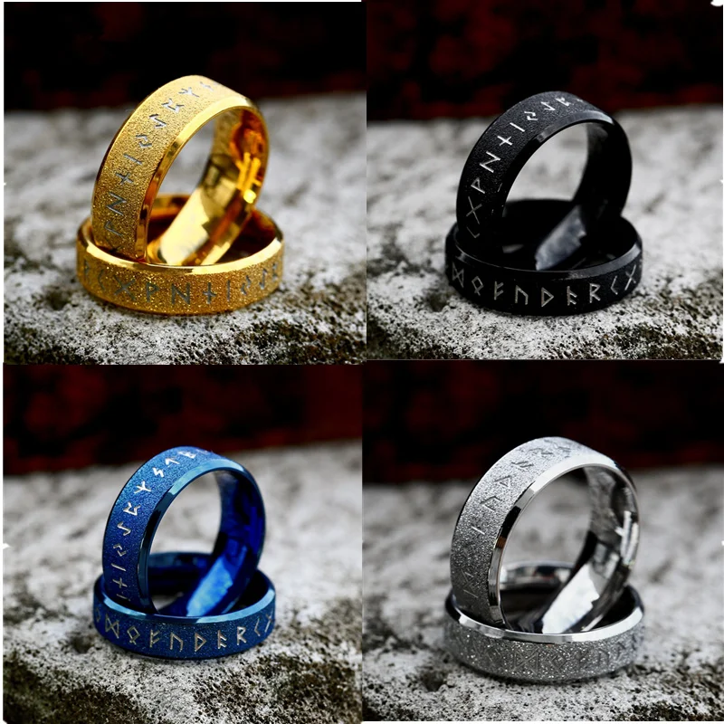 6/8MM Viking Rune Men Rings Stainless Steel Women Jewelry Vintage Punk Rock Cool Stuff Fashion Accessories Gift Wholesale
6/8MM Viking Rune Men Rings Stainless Steel Women Jewelry Vintage Punk Rock Cool Stuff Fashion Accessories Gift Wholesale