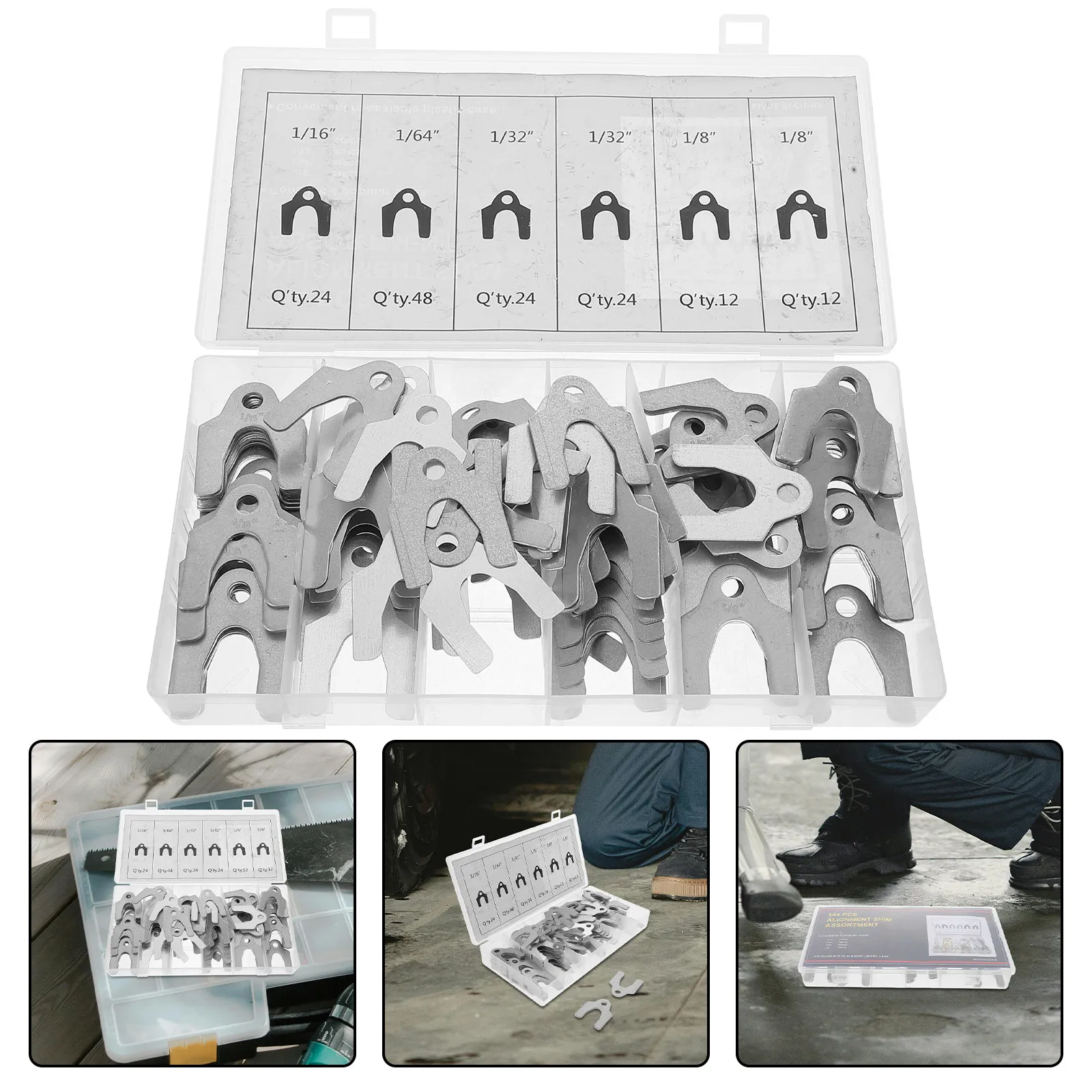Набор из 144 прокладок для регулировки развал-схождения автомобиля, стабилизации кузова и панелей
Набор из 144 прокладок для регулировки развал-схождения автомобиля, стабилизации кузова и панелей
