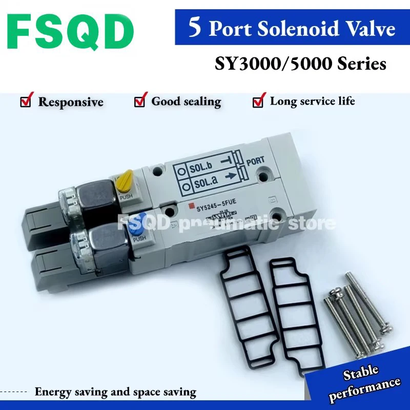 SY5120 SY3140 SY3245 SY5140 SY5245-5FU 5FUD 5FUE-5DZ-01F-Q C6 C8 01 5 Port Solenoid Valve SY3000 SY5000 Pneumatic tool
SY5120 SY3140 SY3245 SY5140 SY5245-5FU 5FUD 5FUE-5DZ-01F-Q C6 C8 01 5 Port Solenoid Valve SY3000 SY5000 Pneumatic tool