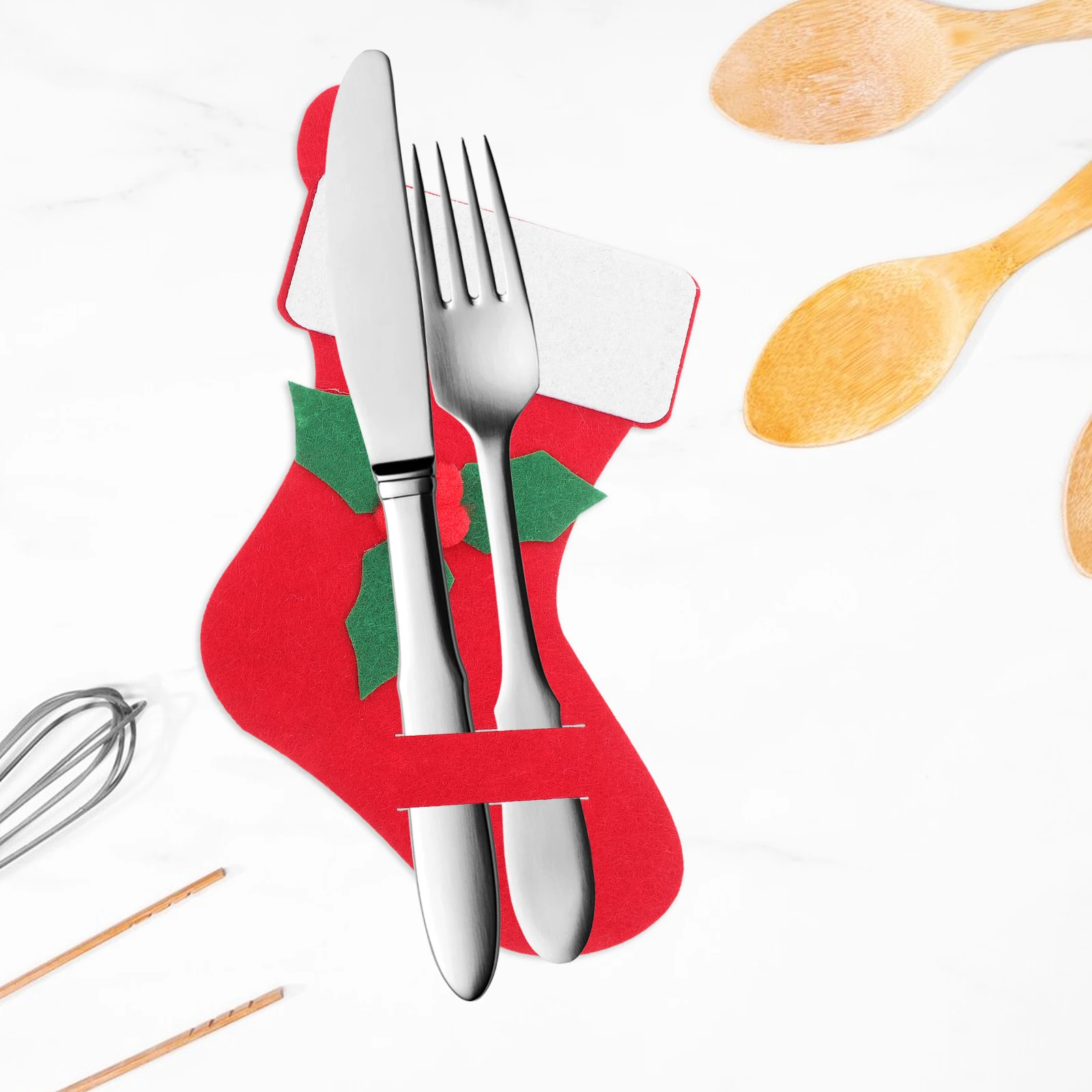 4pcs Christmas Cutlery Pouch Felt Tableware Holder Forks Cutters Banquet Decoration Party Supplies Lightweight Stocking
4pcs Christmas Cutlery Pouch Felt Tableware Holder Forks Cutters Banquet Decoration Party Supplies Lightweight Stocking