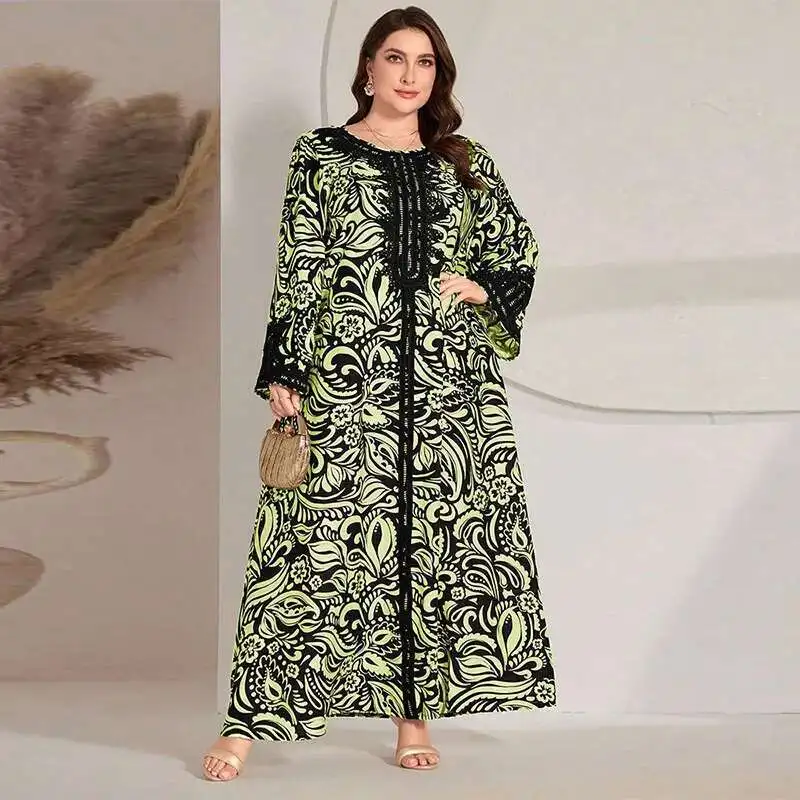 Kyp866-2 Arab Dubai Muslim Women's Fashion Printed Robe Casual Large Size Jumpsuit Robe Abaya Ramadan Dubai Luxury Islam Elegant
Kyp866-2 Arab Dubai Muslim Women's Fashion Printed Robe Casual Large Size Jumpsuit Robe Abaya Ramadan Dubai Luxury Islam Elegant