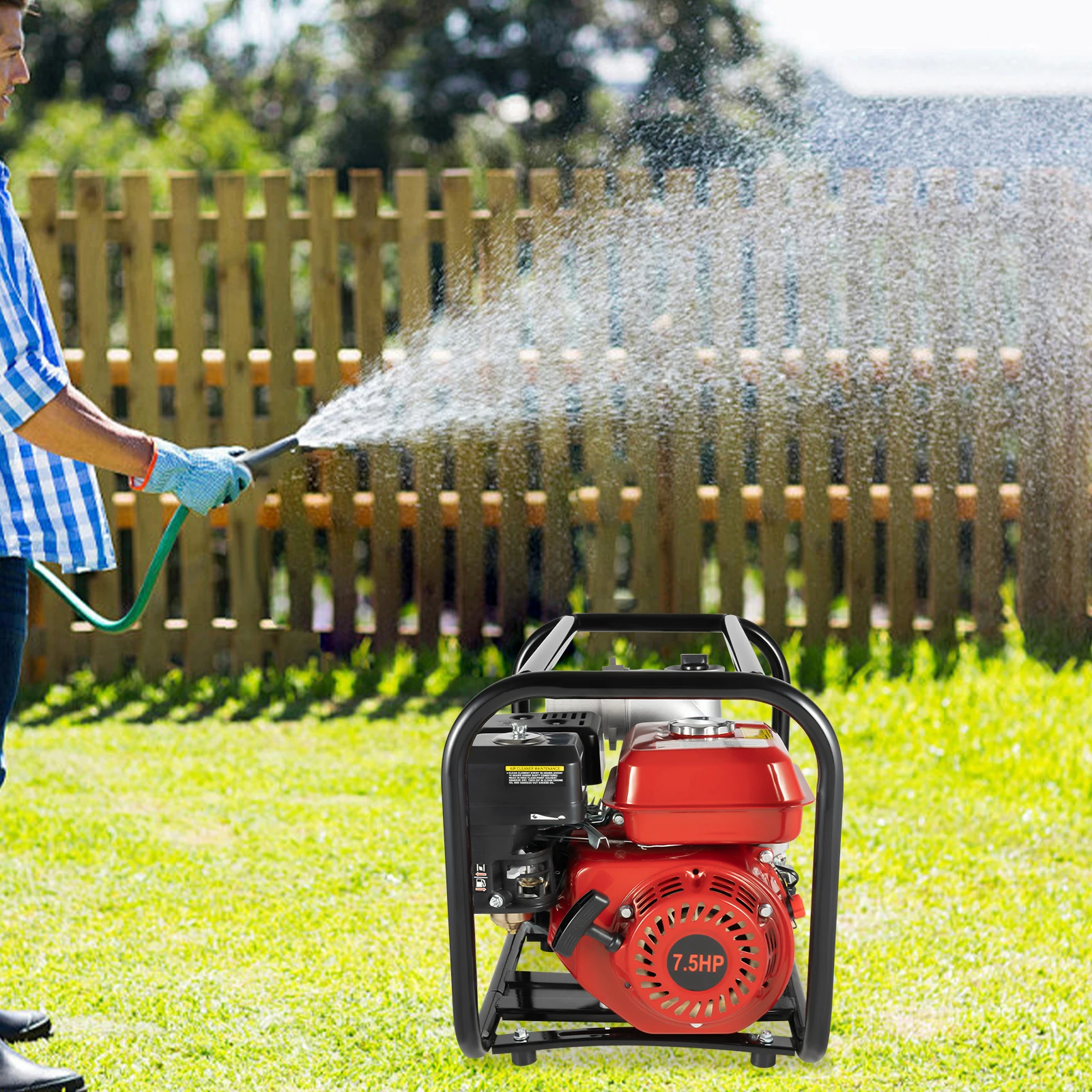 7.5 HP Water Pump,3 Inch Agricultural Irrigation Pump Gasoline Engine,High Flow for Farm, Well, Pond Water Transfer and Drainage
7.5 HP Water Pump,3 Inch Agricultural Irrigation Pump Gasoline Engine,High Flow for Farm, Well, Pond Water Transfer and Drainage