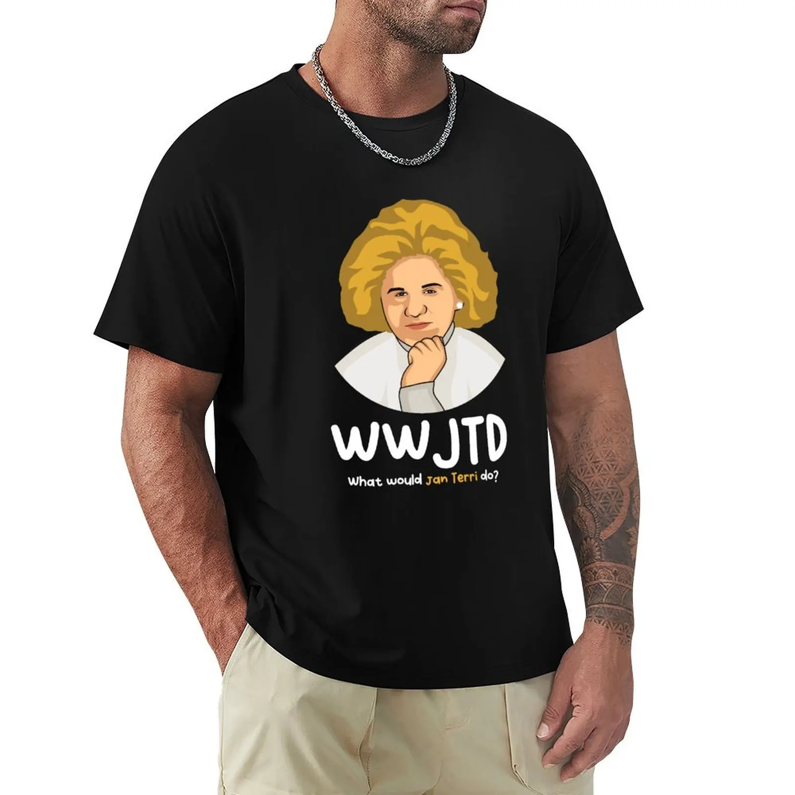 WWJTD T-Shirt blacks quick-drying funny t shirts for men 
WWJTD T-Shirt blacks quick-drying funny t shirts for men