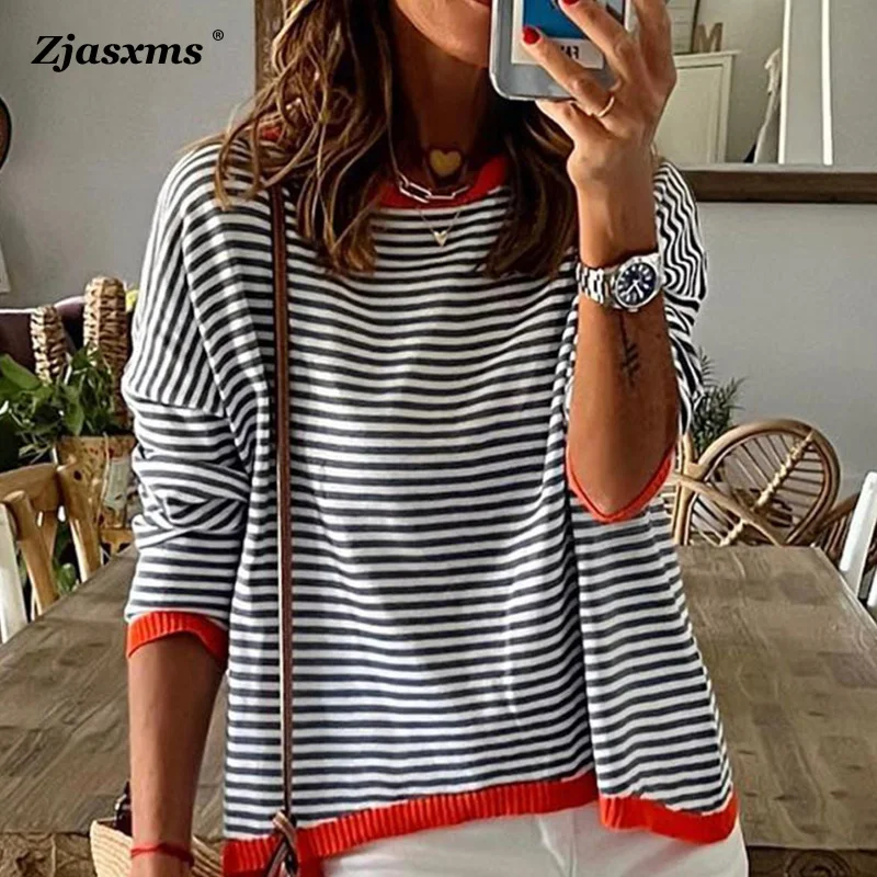 Autumn Long Sleeves Off Shoulder Tops Sweaters Winter Batwing Sleeve Loose Sweater Women Striped Design Knitted Sweater Pullover
Autumn Long Sleeves Off Shoulder Tops Sweaters Winter Batwing Sleeve Loose Sweater Women Striped Design Knitted Sweater Pullover