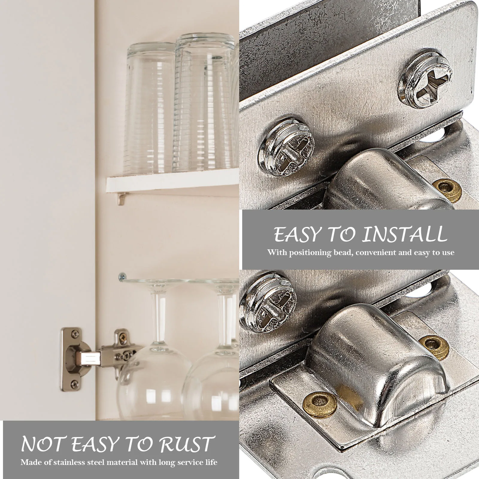 4pcs Glass Door Hinge Stainless Steel Frameless Cabinet Pivot Hinge For Showcase Wine Cabinet Shower Room Clip Clamp Replacement
4pcs Glass Door Hinge Stainless Steel Frameless Cabinet Pivot Hinge For Showcase Wine Cabinet Shower Room Clip Clamp Replacement