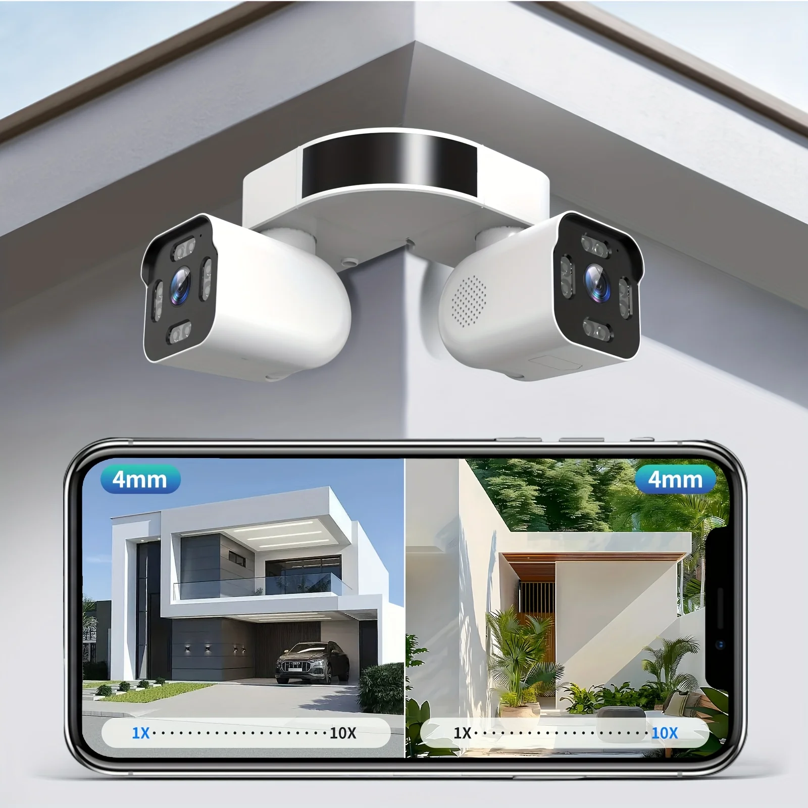 Dual Lens PTZ Surveillance Camera, 2.4G WiFi Security Camera for Home with Rotation, Motion Detection, Two-Way Audio, Night Vision, Cloud And SD Card Storage, Wired Cameras for Home Security
Dual Lens PTZ Surveillance Camera, 2.4G WiFi Security Camera for Home with Rotation, Motion Detection, Two-Way Audio, Night Vision, Cloud And SD Card Storage, Wired Cameras for Home Security