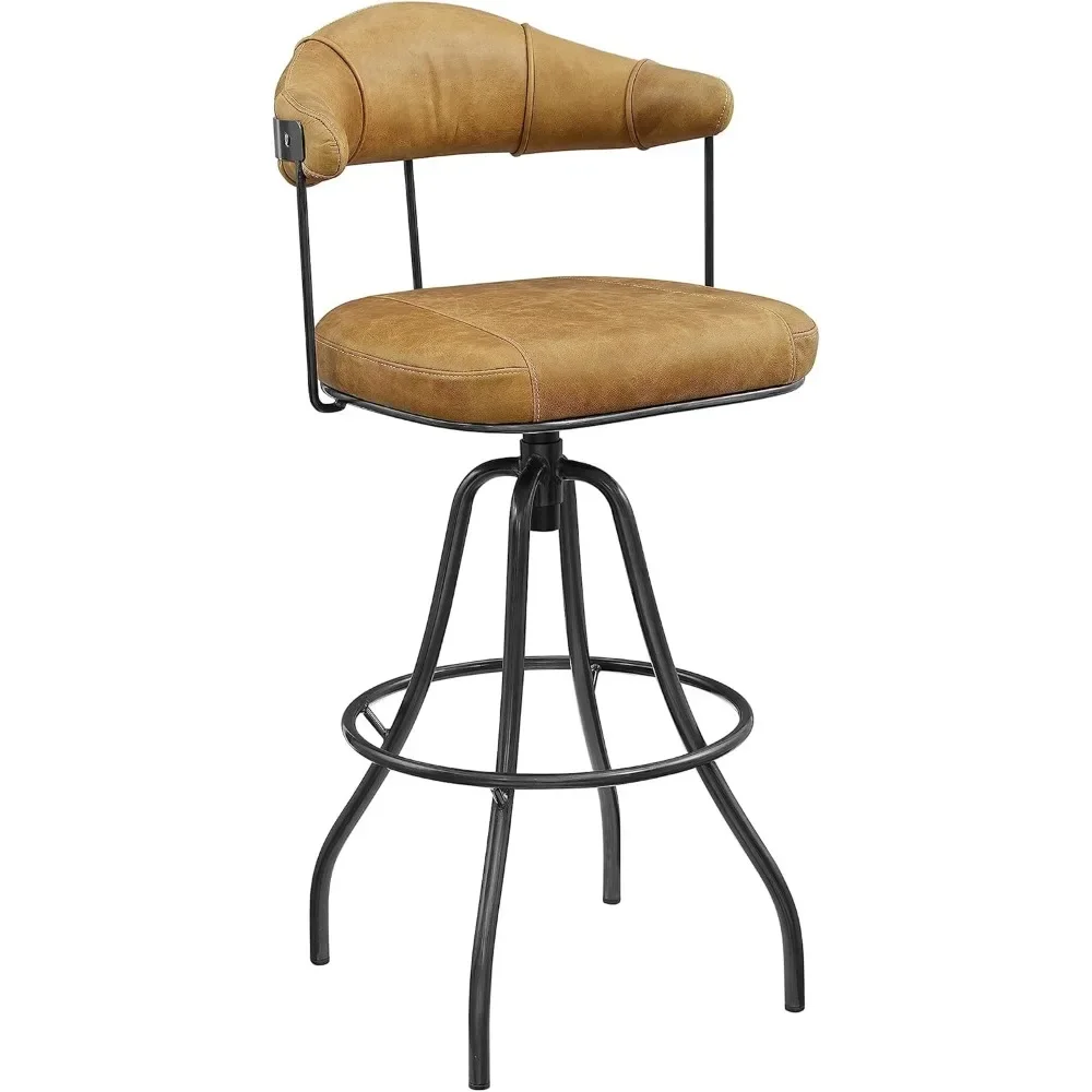 Genuine Leather Counter Stool,Farmhouse Swivel Counter Height Bar Stool with Back,Industrial Vintage Upholstered Counter Chair
Genuine Leather Counter Stool,Farmhouse Swivel Counter Height Bar Stool with Back,Industrial Vintage Upholstered Counter Chair