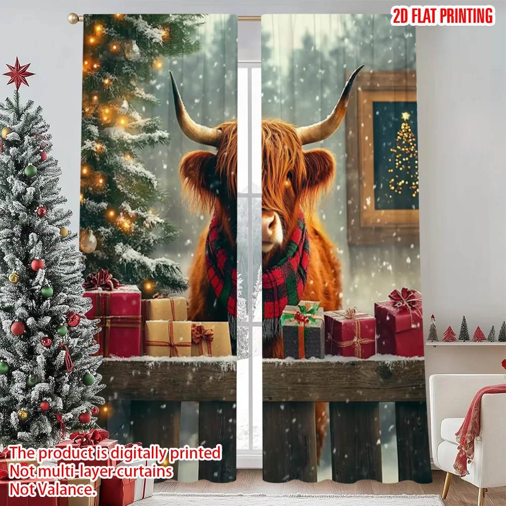 2pcs 2D flat printing Merry Christmas Drapes Cozy Farm Christmas Scene Durable Polyester Without Electricity Versatile for
2pcs 2D flat printing Merry Christmas Drapes Cozy Farm Christmas Scene Durable Polyester Without Electricity Versatile for