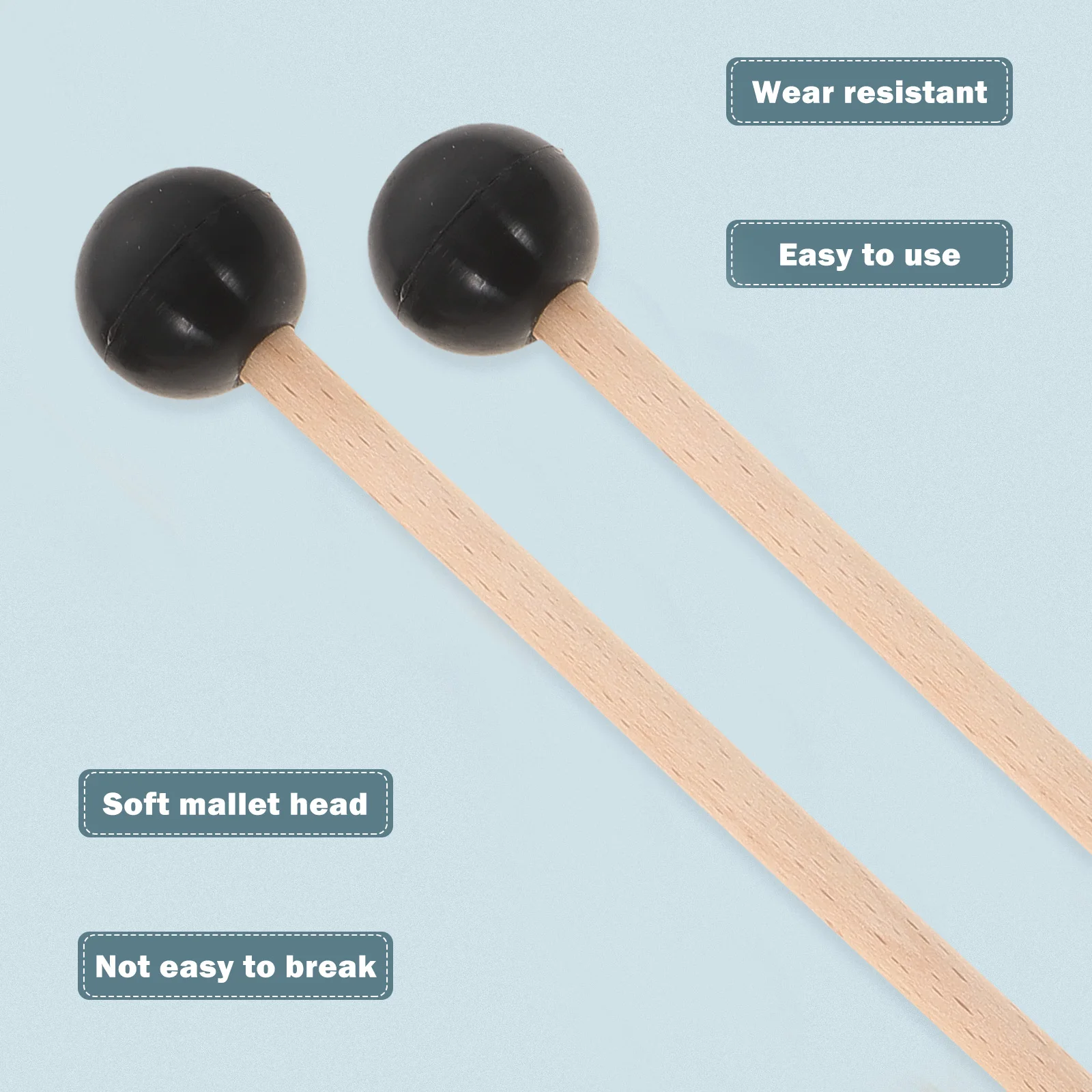 2pcs Drumsticks Steel Tongue Child Mallets Silica Gel Percussion Glockenspiel Xylophone Musical Enthusiast Safe Durable Wood
2pcs Drumsticks Steel Tongue Child Mallets Silica Gel Percussion Glockenspiel Xylophone Musical Enthusiast Safe Durable Wood