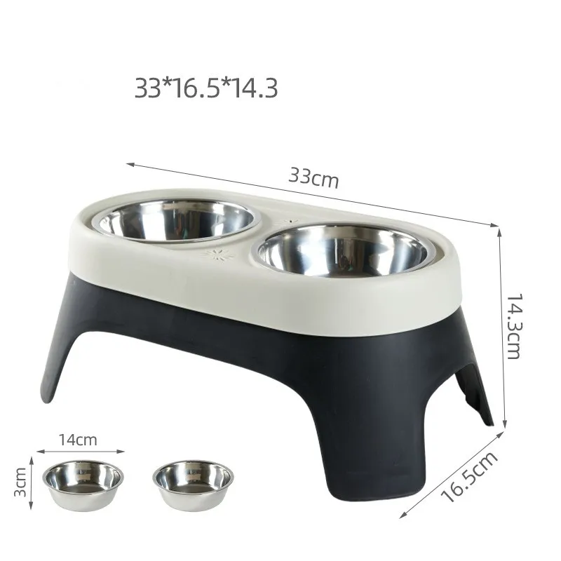 New dog elevated bowl, pet drinking and feeding bowl, anti knock stainless steel food bowl, cat rice bowl
New dog elevated bowl, pet drinking and feeding bowl, anti knock stainless steel food bowl, cat rice bowl