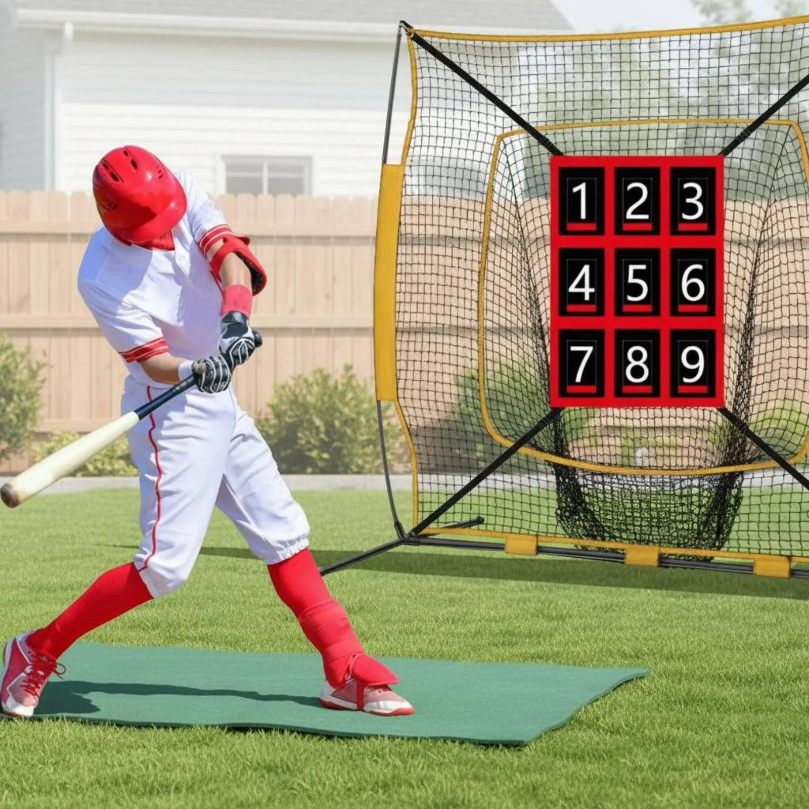 Baseball Hitting Target Net Portable Strike Zone Training Net Numbered Strike Zone Target Tear-Resistant Heavy-Duty
Baseball Hitting Target Net Portable Strike Zone Training Net Numbered Strike Zone Target Tear-Resistant Heavy-Duty