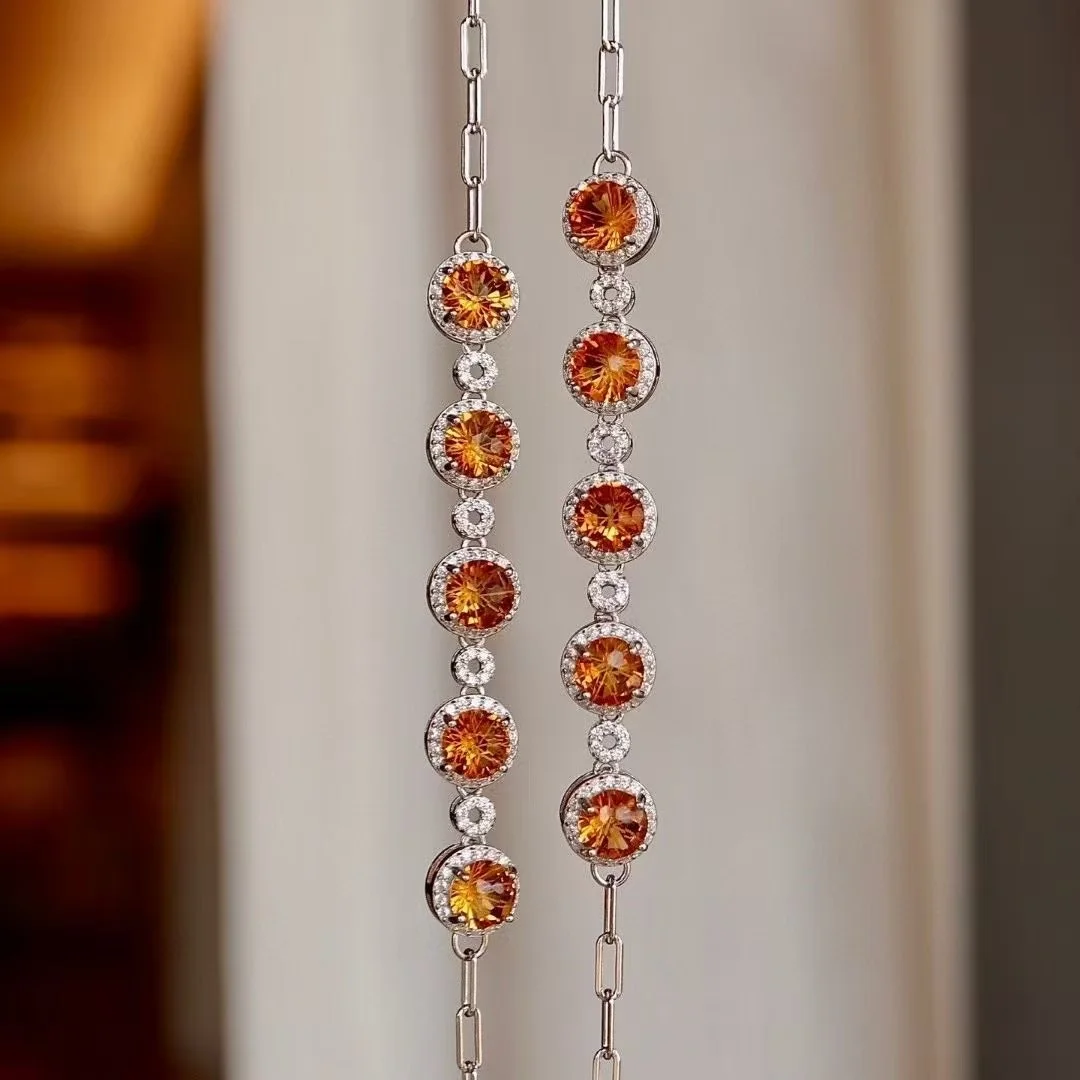 Enhance Prosperity Stone Jewelry S925 Silver Set Natural 5A Citrine Chain Bracelet Wealth Stone Yellow Crystal Cuff Bangle Gift
Enhance Prosperity Stone Jewelry S925 Silver Set Natural 5A Citrine Chain Bracelet Wealth Stone Yellow Crystal Cuff Bangle Gift
