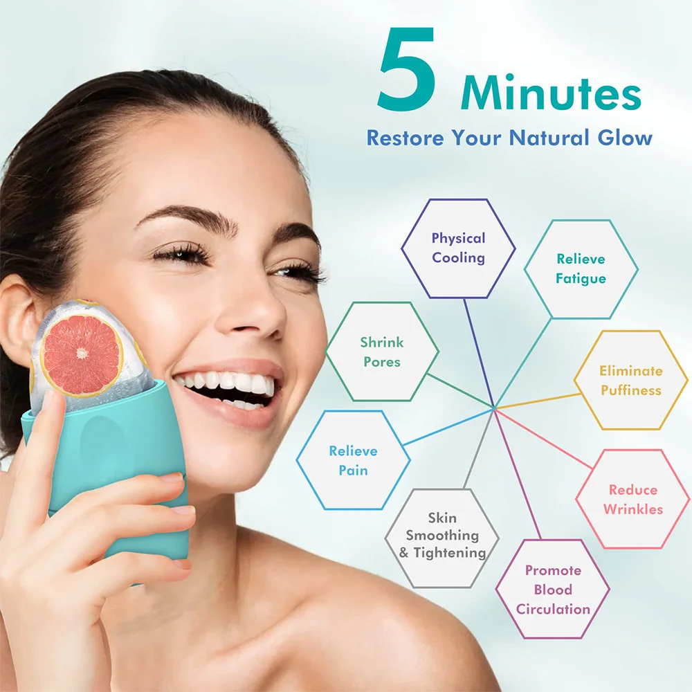 1PC Ice Face Roller Reusable Silicone Ice Mold Face Massage Eye Facial Beauty Skin Care Tools Apply Ice for Shrink Pores
1PC Ice Face Roller Reusable Silicone Ice Mold Face Massage Eye Facial Beauty Skin Care Tools Apply Ice for Shrink Pores