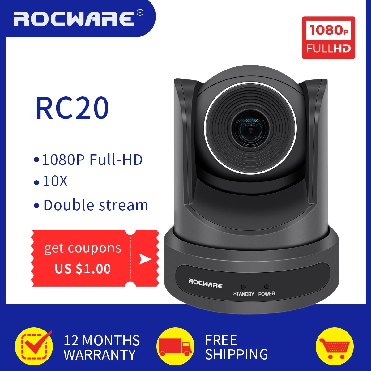 Full HD 1080P for Meeting Live Streaming PTZ Camera Conference Room Camera System 10X Optical Zoom USB Video Conference Camera
Full HD 1080P for Meeting Live Streaming PTZ Camera Conference Room Camera System 10X Optical Zoom USB Video Conference Camera