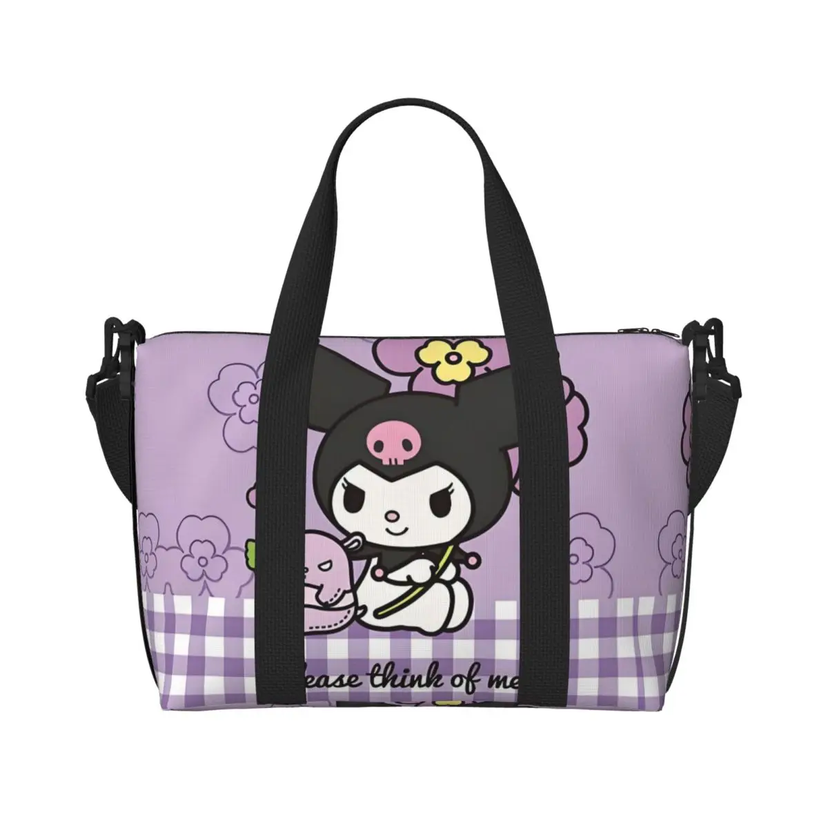 Женская пляжная большая сумка Kawaii Kuromi с милым принтом, очень большая сумка для спортзала, модные дорожные сумки для покупок из фильма
Женская пляжная большая сумка Kawaii Kuromi с милым принтом, очень большая сумка для спортзала, модные дорожные сумки для покупок из фильма