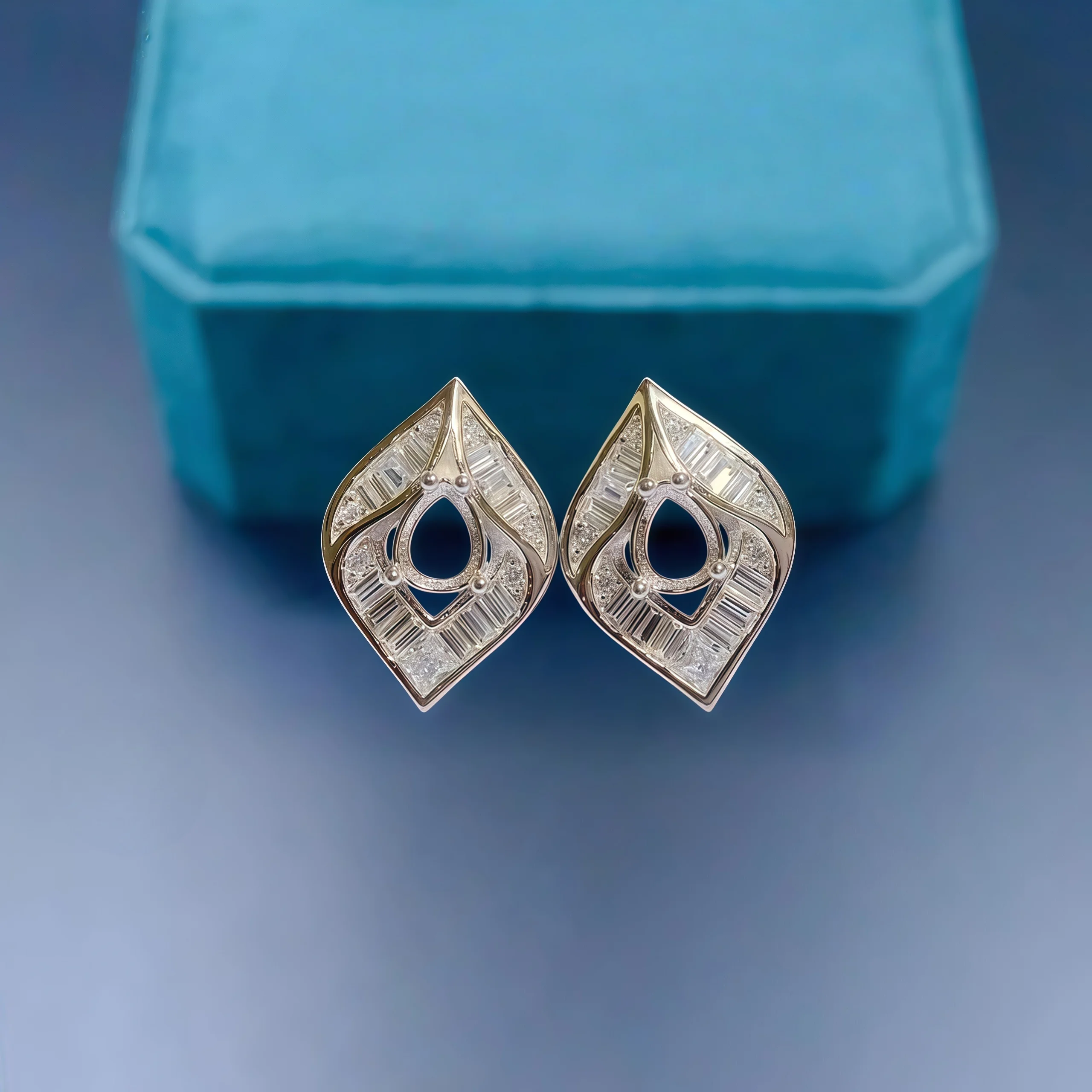S925 Sterling Silver Earrings Holder DIY Empty Settings 4*5mm Water Droplet Shape Stone for Women Fine Fashion Charm Jewelry
S925 Sterling Silver Earrings Holder DIY Empty Settings 4*5mm Water Droplet Shape Stone for Women Fine Fashion Charm Jewelry