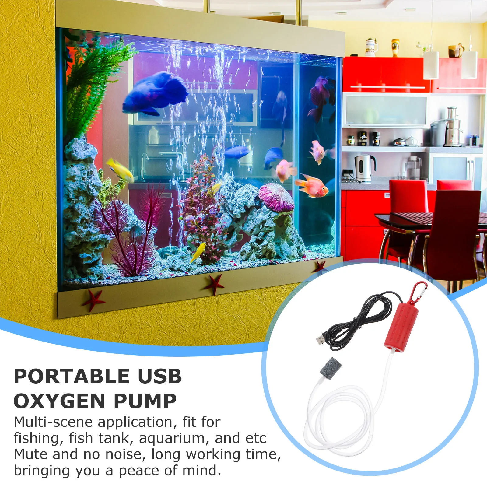 Portable Oxygen Pump Mini Air Aerator Fish Tank Aquarium Silica Gel USB Powered Low Consumption Lightweight Multi Scene Long
Portable Oxygen Pump Mini Air Aerator Fish Tank Aquarium Silica Gel USB Powered Low Consumption Lightweight Multi Scene Long