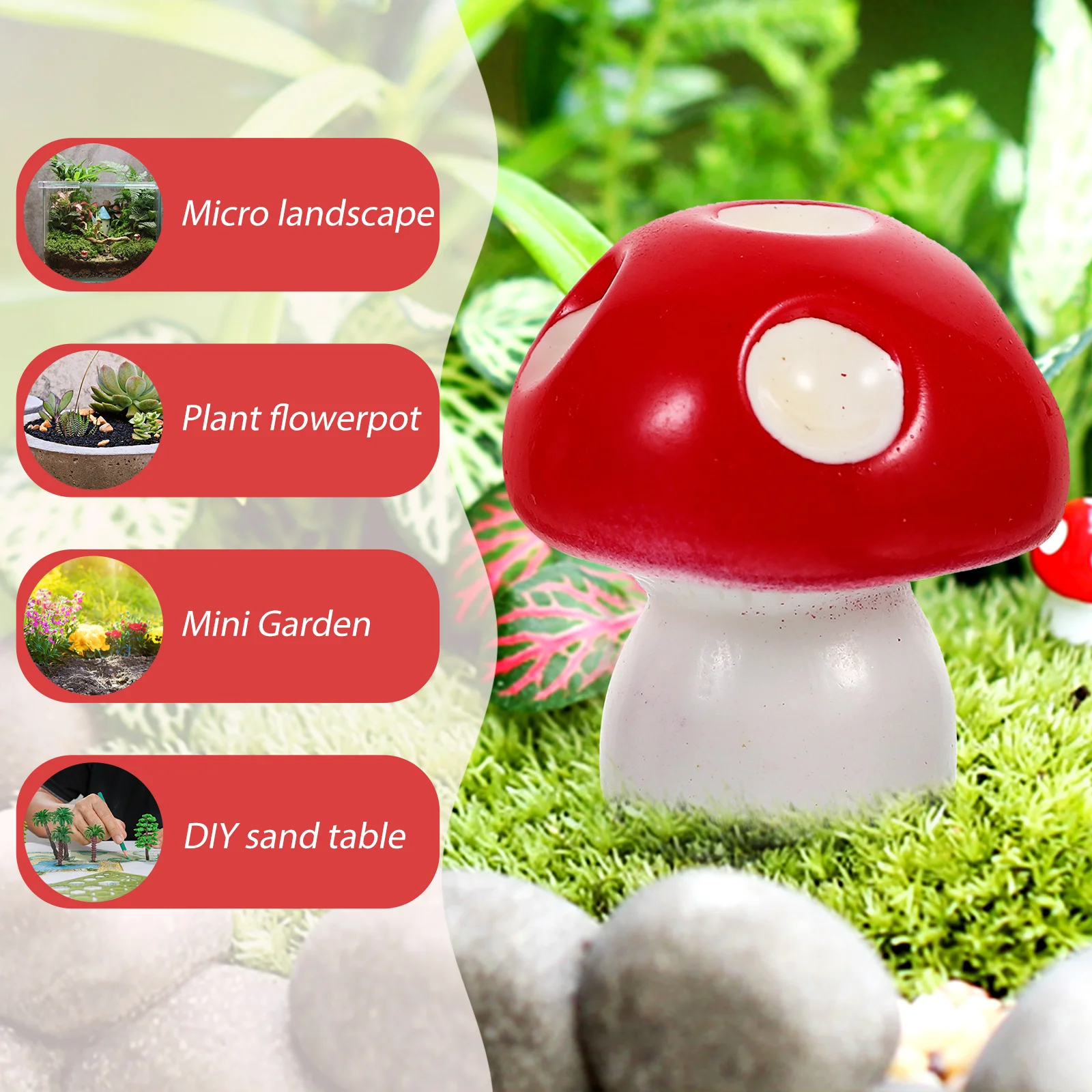 20 Pcs Simulated Mushroom nament Decoration Resin Mini Mushrooms for Crafts DIY Bonsai Decor Accessories
20 Pcs Simulated Mushroom nament Decoration Resin Mini Mushrooms for Crafts DIY Bonsai Decor Accessories