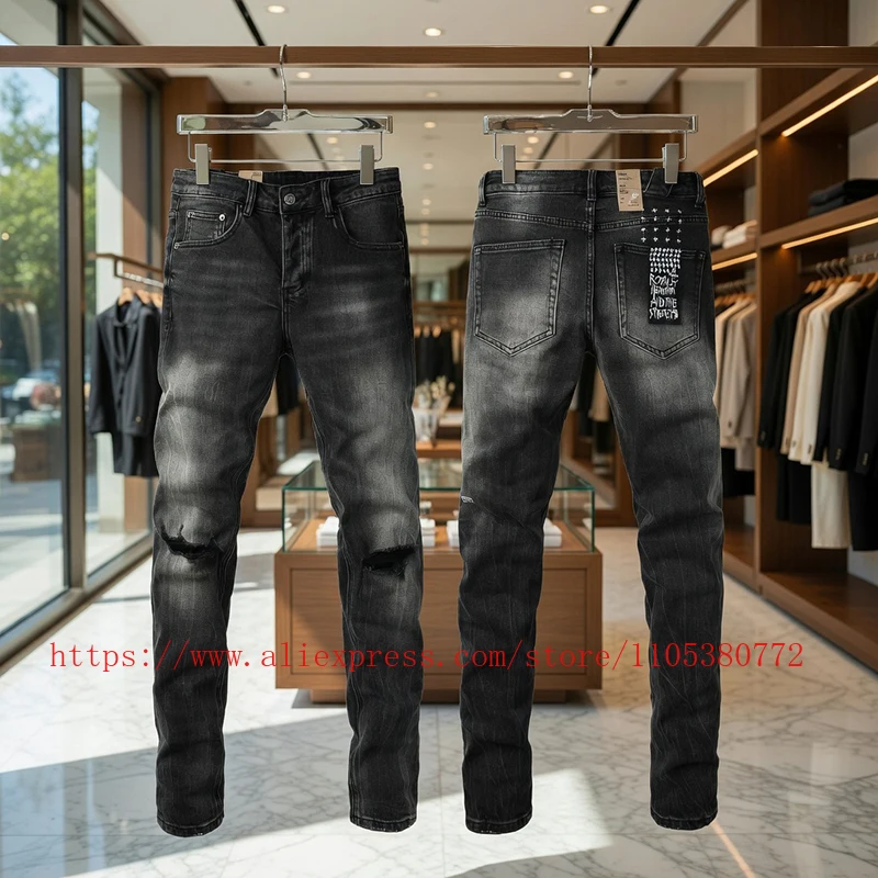 2026 New Arrival Men's Dark Grey Washed Slim Fit Skinny Jeans Ripped Stretch Denim Casual Pants Streetwear Trousers
2026 New Arrival Men's Dark Grey Washed Slim Fit Skinny Jeans Ripped Stretch Denim Casual Pants Streetwear Trousers