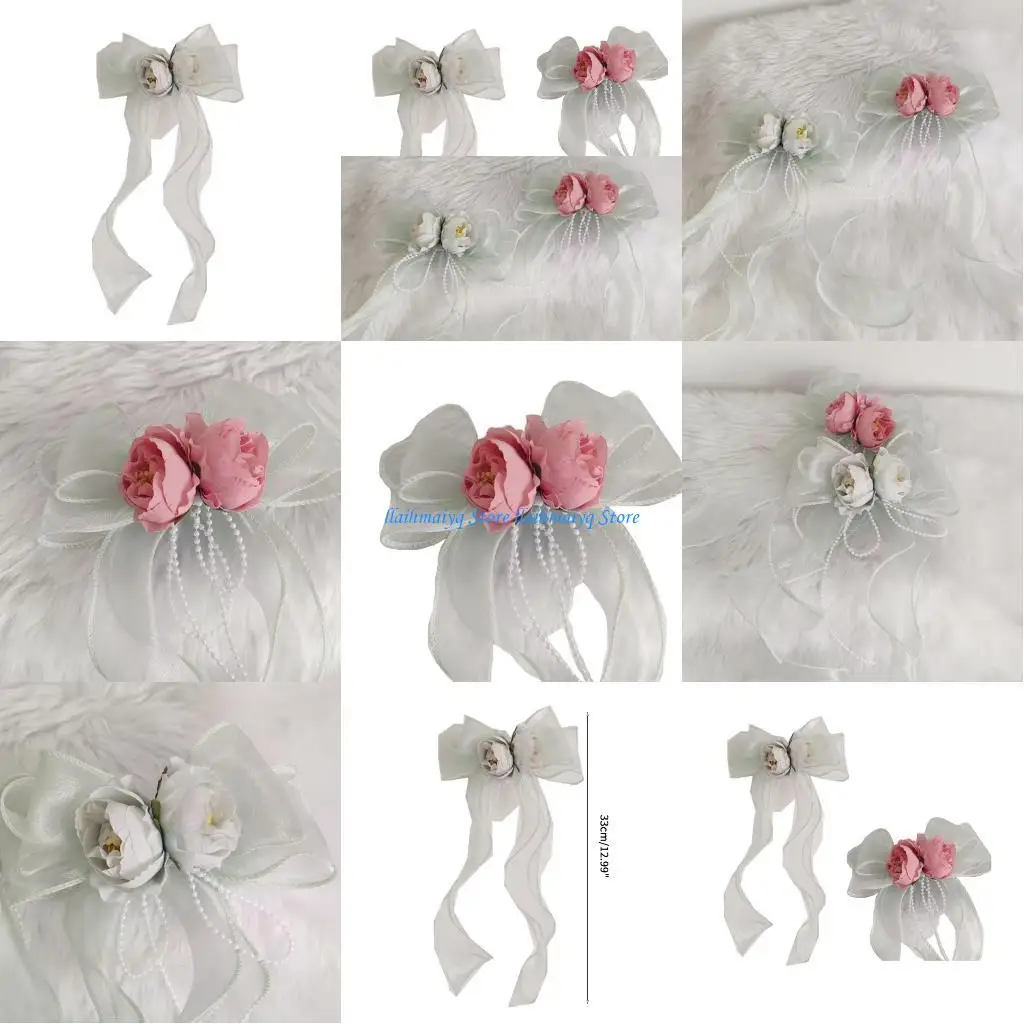 573B Sweet Hair Clip Pastoral Bowknot Flower Hair Barrettes for Women
573B Sweet Hair Clip Pastoral Bowknot Flower Hair Barrettes for Women