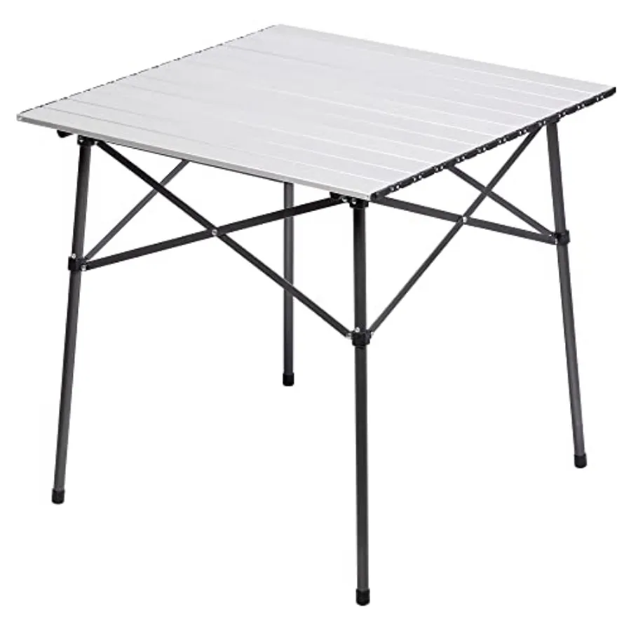 Lightweight Aluminum Folding Square Table Roll Up Top 4 People Compact Table with Carry Bag for Camping, Picnic, Backyards, BBQ
Lightweight Aluminum Folding Square Table Roll Up Top 4 People Compact Table with Carry Bag for Camping, Picnic, Backyards, BBQ