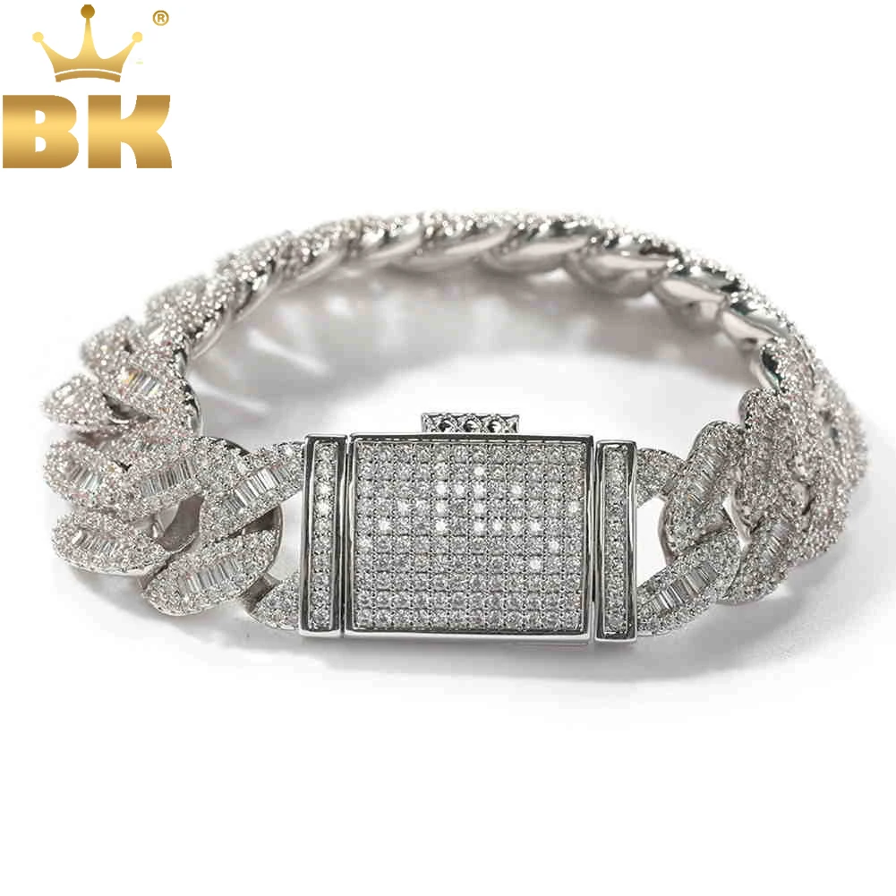 TBTK 16mm Mens Bracelet Baguettecz Prong Cuban Link Bracelet Iced Out Cubic Zircon Jewelry Hip Hop Rock Fashion Jewelry For Gift
TBTK 16mm Mens Bracelet Baguettecz Prong Cuban Link Bracelet Iced Out Cubic Zircon Jewelry Hip Hop Rock Fashion Jewelry For Gift