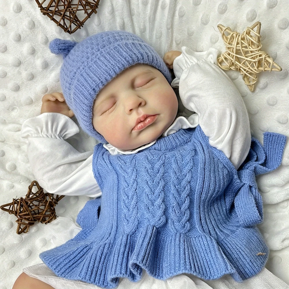 BZDOLL 48CM 19INCH Reborn Asleep Baby Doll Soft Cloth Body Lifelike 3D Skin Blood Vessel Handmade Birthday Gift Girl Bedtime Toy
BZDOLL 48CM 19INCH Reborn Asleep Baby Doll Soft Cloth Body Lifelike 3D Skin Blood Vessel Handmade Birthday Gift Girl Bedtime Toy