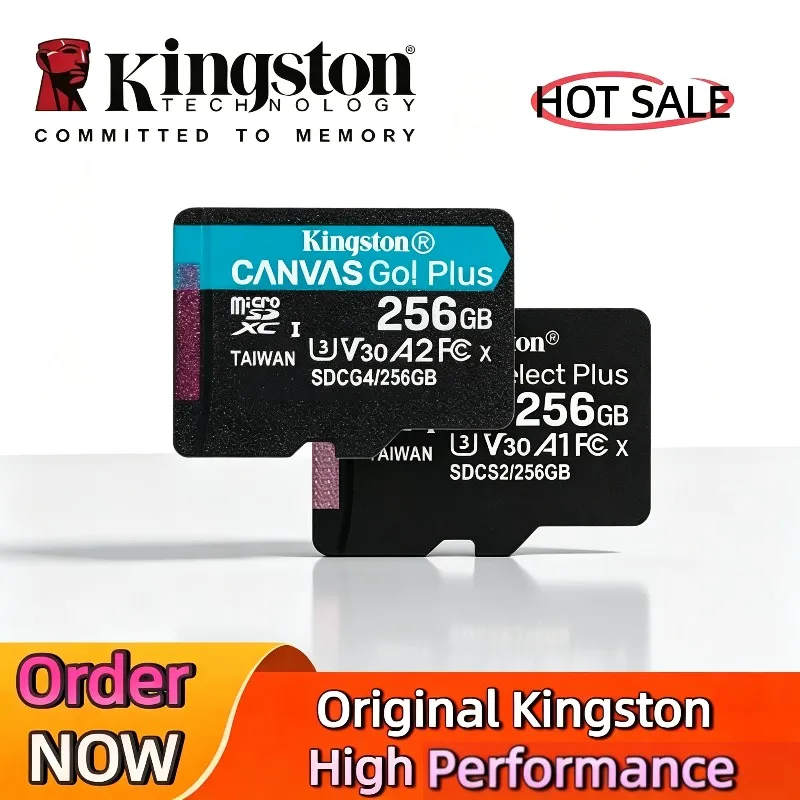 2026 NEW Kingston U3 V30 Micro Canvas Go Plus 64-512GB Up To 170MB/s Read High Speed Flash Card TF SD Card For Mobile Phones
2026 NEW Kingston U3 V30 Micro Canvas Go Plus 64-512GB Up To 170MB/s Read High Speed Flash Card TF SD Card For Mobile Phones