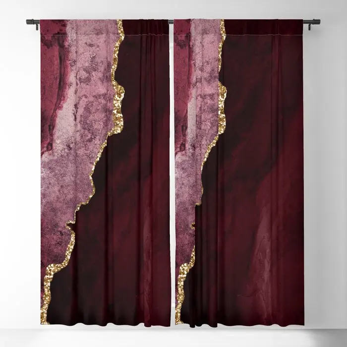 Agate, Burgundy Pink Faux Gold Blackout Curtains 3D Print Window Curtains For Bedroom Living Room Decor Window Treatments
Agate, Burgundy Pink Faux Gold Blackout Curtains 3D Print Window Curtains For Bedroom Living Room Decor Window Treatments
