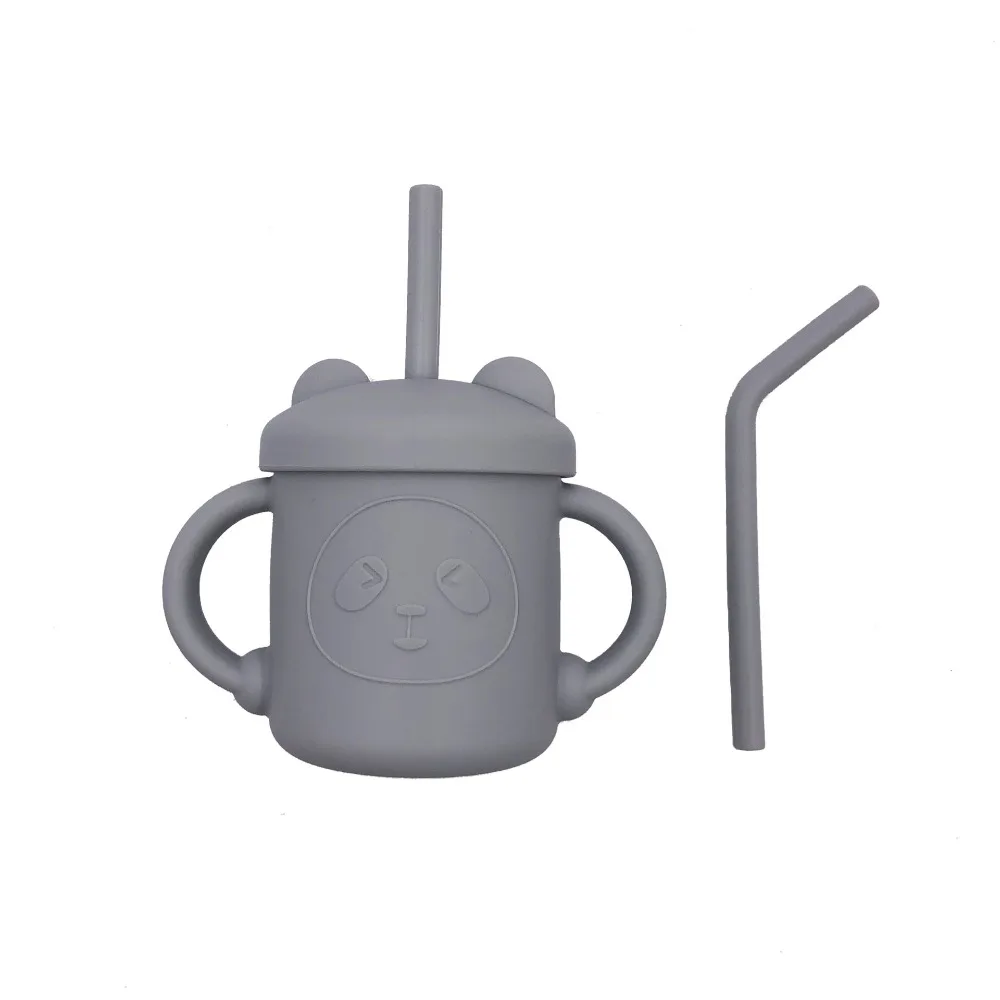 Food Grade Silicone Baby Sippy Cups Cartoon Panda Leakproof Feeding Cup Sets Unbreakable Heat-resistant Baby Straw Cup Kids
Food Grade Silicone Baby Sippy Cups Cartoon Panda Leakproof Feeding Cup Sets Unbreakable Heat-resistant Baby Straw Cup Kids