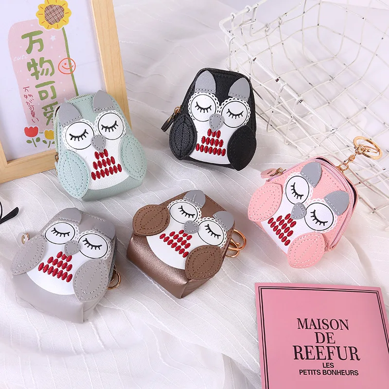 PU Leather Coin Purses Cute Key Bag Owl Coin Purse Mini School Bag Car Key Chain Pendant Lady Wallet Coin Purse Keychain
PU Leather Coin Purses Cute Key Bag Owl Coin Purse Mini School Bag Car Key Chain Pendant Lady Wallet Coin Purse Keychain