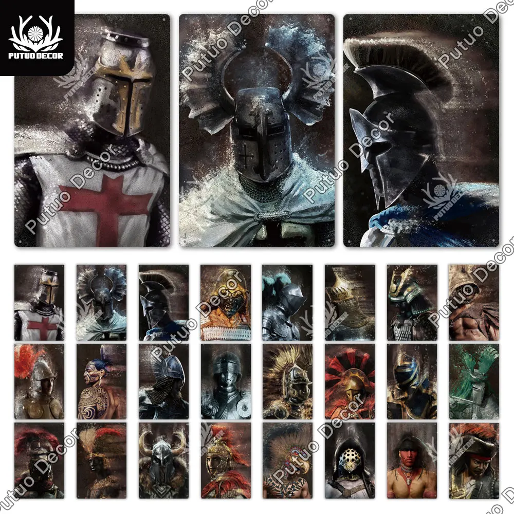 Putuo Decor Medieval Warrior Tin Sign Plaque Metal Vintage Poster Wall Art Decor for Man Cave Bar Pub Club Iron Painting
Putuo Decor Medieval Warrior Tin Sign Plaque Metal Vintage Poster Wall Art Decor for Man Cave Bar Pub Club Iron Painting