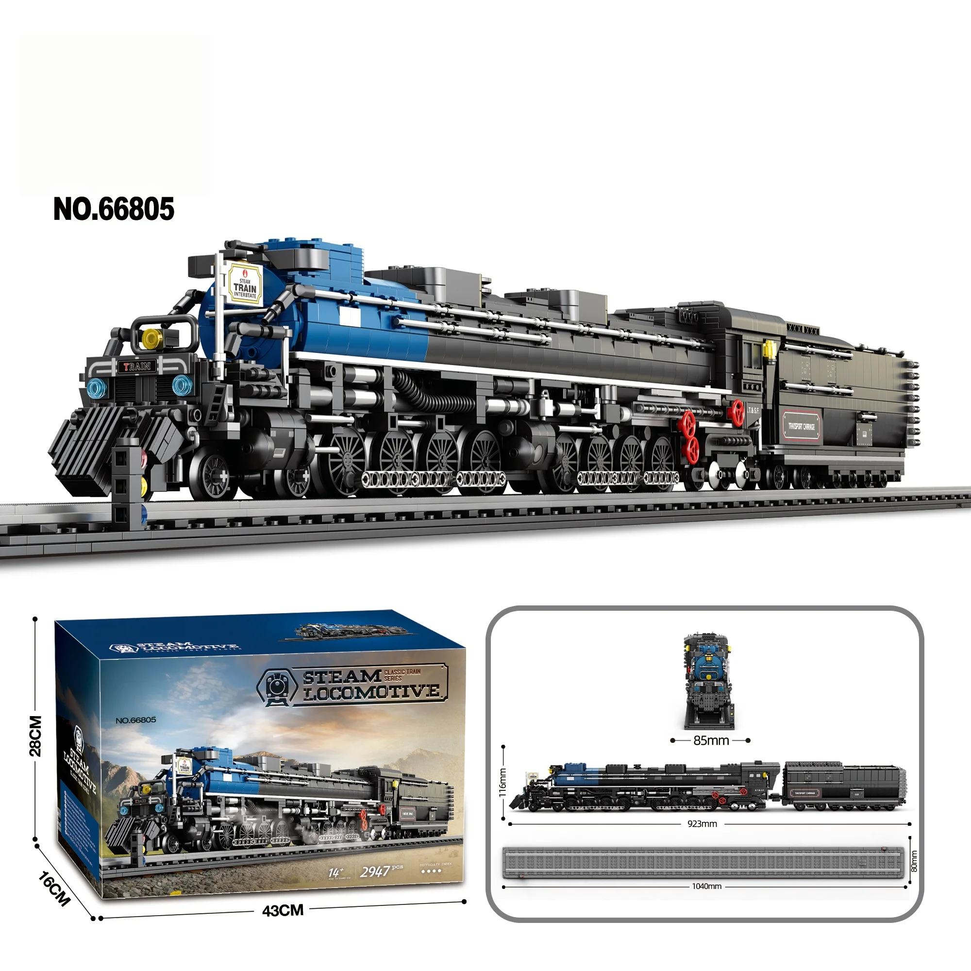 2947PCS Retro Steam Train Building Blocks Set for Big Boys, Home Toy, Ornament, Assembly Toy, Educational Toy, Birthday Gift
2947PCS Retro Steam Train Building Blocks Set for Big Boys, Home Toy, Ornament, Assembly Toy, Educational Toy, Birthday Gift