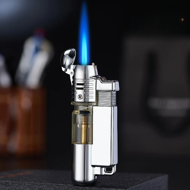 Metal Mini Butane Gas Lighter Visible Gas Window Jet Blue Flame Spray Gun Outdoor BBQ Kitchen Cigar Smoking Accessories Gadgets
Metal Mini Butane Gas Lighter Visible Gas Window Jet Blue Flame Spray Gun Outdoor BBQ Kitchen Cigar Smoking Accessories Gadgets