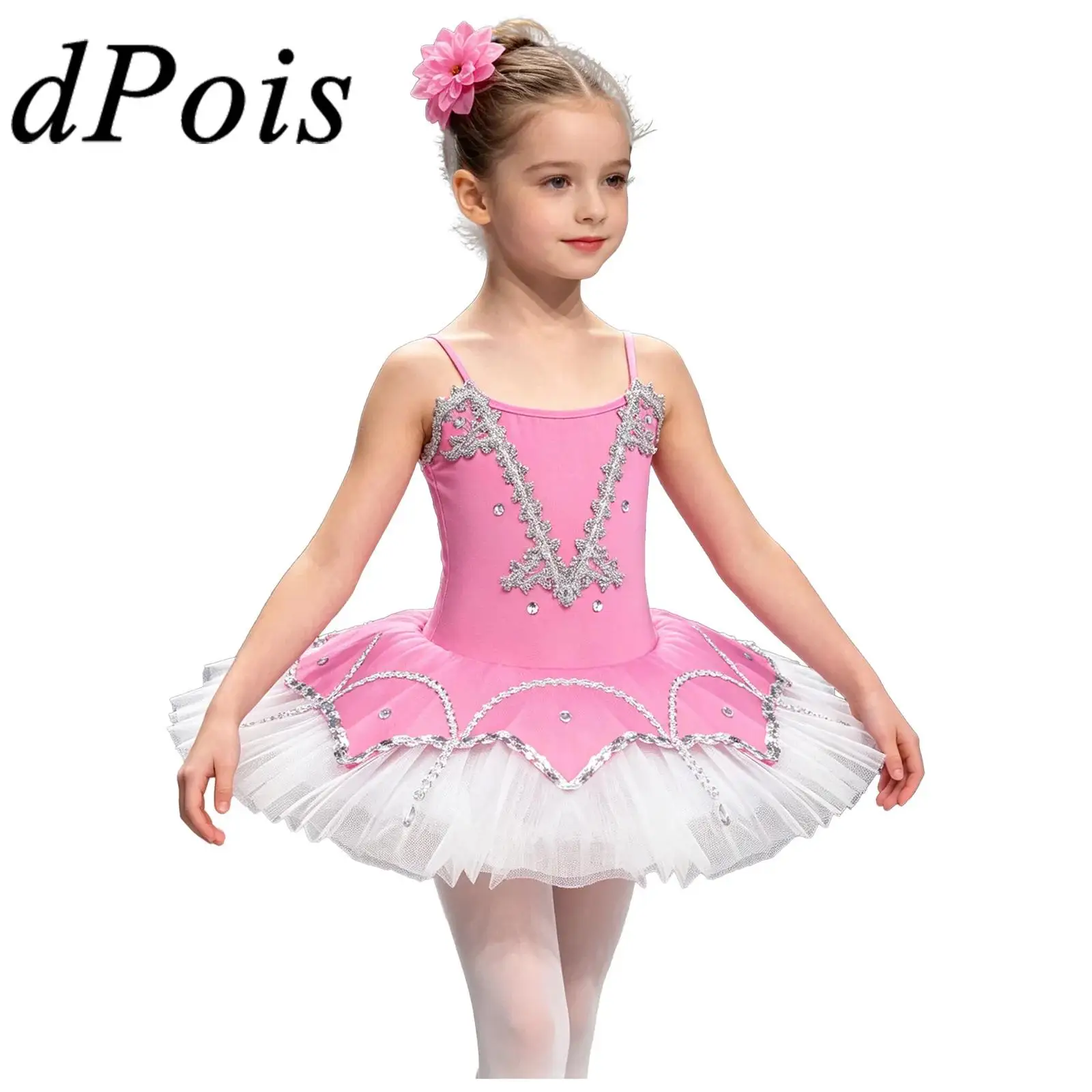Braid Trim Kids Girls Ballet Tutu Performance Costume Spaghetti Straps Layered Ballerina Dance Dress Gymnastics Leotard Dresses
Braid Trim Kids Girls Ballet Tutu Performance Costume Spaghetti Straps Layered Ballerina Dance Dress Gymnastics Leotard Dresses