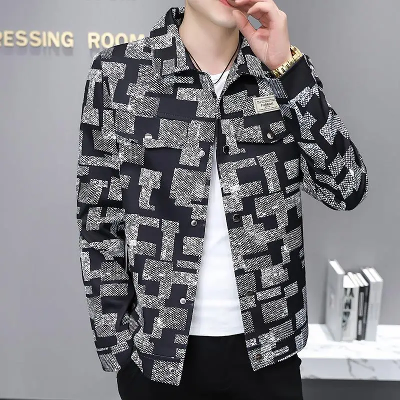 Men Slim Fit Jacket Coat Fall High Quality Business Casual Lapel Single Breasted Printed Jacket Streetwear Fashion Men Clothing
Men Slim Fit Jacket Coat Fall High Quality Business Casual Lapel Single Breasted Printed Jacket Streetwear Fashion Men Clothing