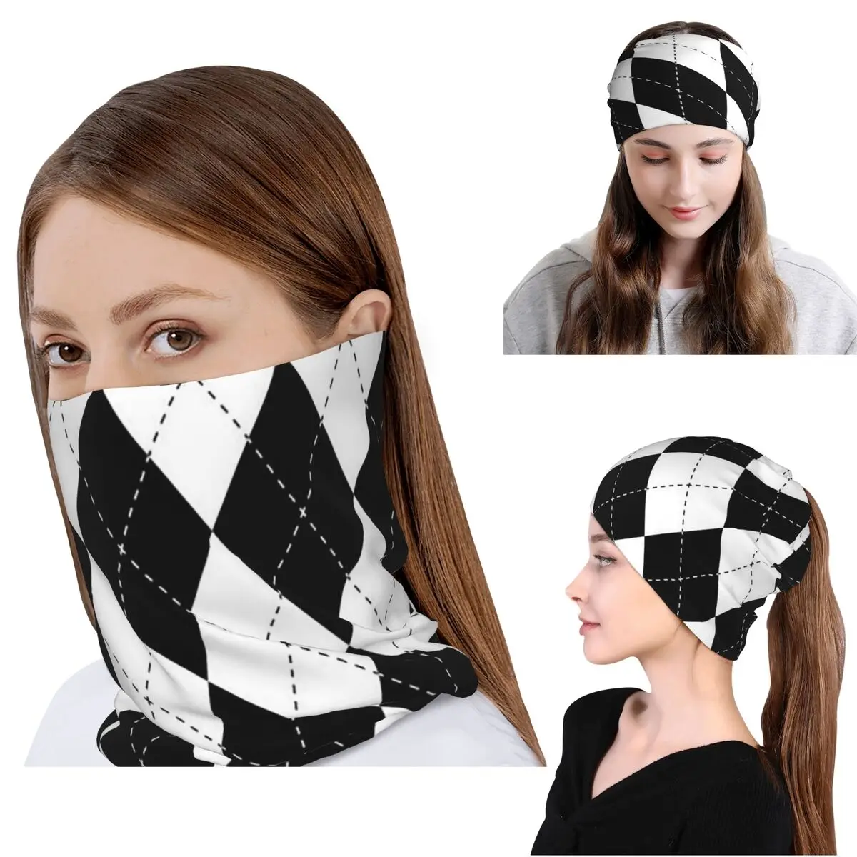 Diamond Shaped Geometric Pattern Bandana Neck Cover Wrap Scarf Multi-use Headwear Beanies Hat for Men Women Adult All Season
Diamond Shaped Geometric Pattern Bandana Neck Cover Wrap Scarf Multi-use Headwear Beanies Hat for Men Women Adult All Season