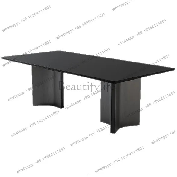 Delifeng Italian rock slab dining table modern simple small apartment restaurant black rectangle
Delifeng Italian rock slab dining table modern simple small apartment restaurant black rectangle