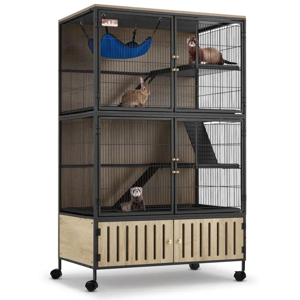Metal Large Guinea Pig Cages 5 Levels, 60.0 H Rolling Ferret Cage with Removable Ramps amp Double Door, Cage with Locker, Squir
Metal Large Guinea Pig Cages 5 Levels, 60.0 H Rolling Ferret Cage with Removable Ramps amp Double Door, Cage with Locker, Squir