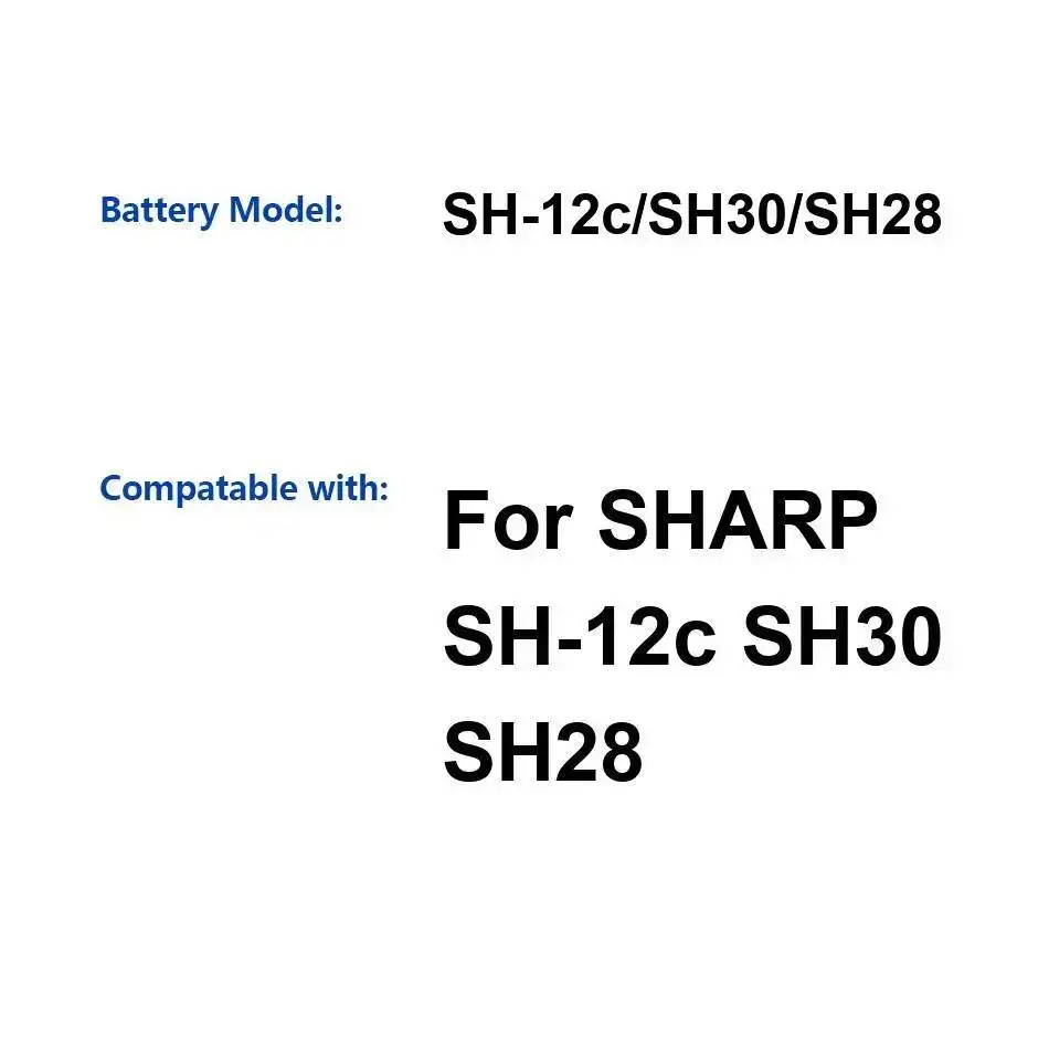Экологически чистая батарея SH-12c SH30 SH28 для Sharp SH-12c SH30 SH28, премиум-замена, 1240 мАч
Экологически чистая батарея SH-12c SH30 SH28 для Sharp SH-12c SH30 SH28, премиум-замена, 1240 мАч