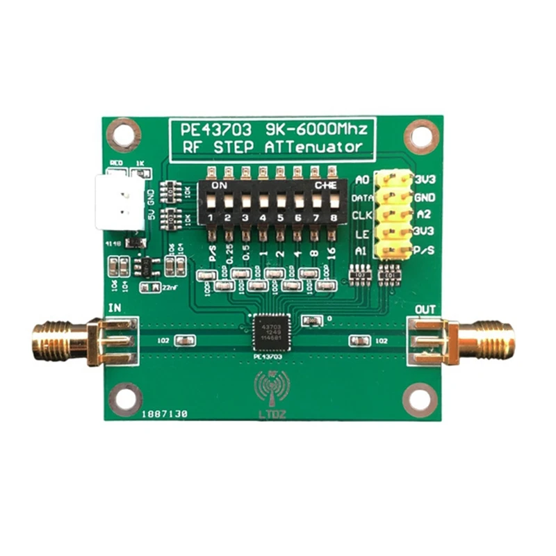 PE43703 Digital Programmable Step Attenuator Module 9K-6Ghz 0.25DB To 31.75DB
PE43703 Digital Programmable Step Attenuator Module 9K-6Ghz 0.25DB To 31.75DB
