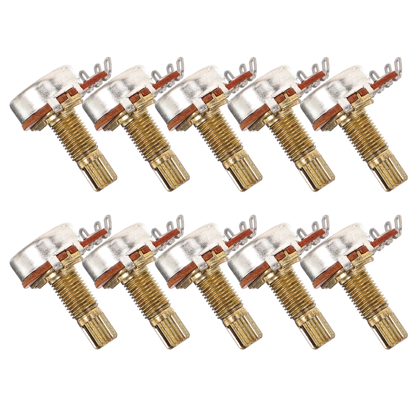 10Pcs Guitar Potentiometer 250k Short Split Shaft Stable Performance Easy to Install for Guitars and Other Instruments 
10Pcs Guitar Potentiometer 250k Short Split Shaft Stable Performance Easy to Install for Guitars and Other Instruments