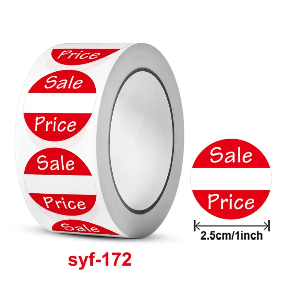 500Pcs/Roll Red Sale Price Stickers Business Labels Self-Adhesive Round Red Sticker Roll Stationery Decals Office Supplies
500Pcs/Roll Red Sale Price Stickers Business Labels Self-Adhesive Round Red Sticker Roll Stationery Decals Office Supplies