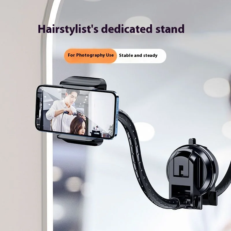 Flexible Suction Cup Phone Holder for Barbershop Hairdressing Fixed Live Streaming Video Support Stand
Flexible Suction Cup Phone Holder for Barbershop Hairdressing Fixed Live Streaming Video Support Stand