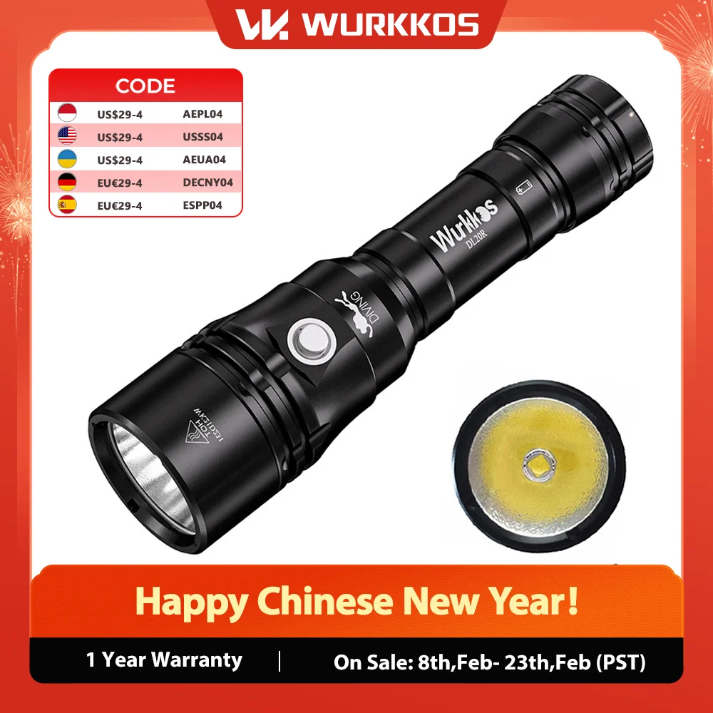 Wurkkos DL20R фонарик для подводного плавания 3200LM перезаряжаемый подводный фонарь 18650 XHP50.2 светодиодная лампа уличный свет для рыбалки
Wurkkos DL20R фонарик для подводного плавания 3200LM перезаряжаемый подводный фонарь 18650 XHP50.2 светодиодная лампа уличный свет для рыбалки